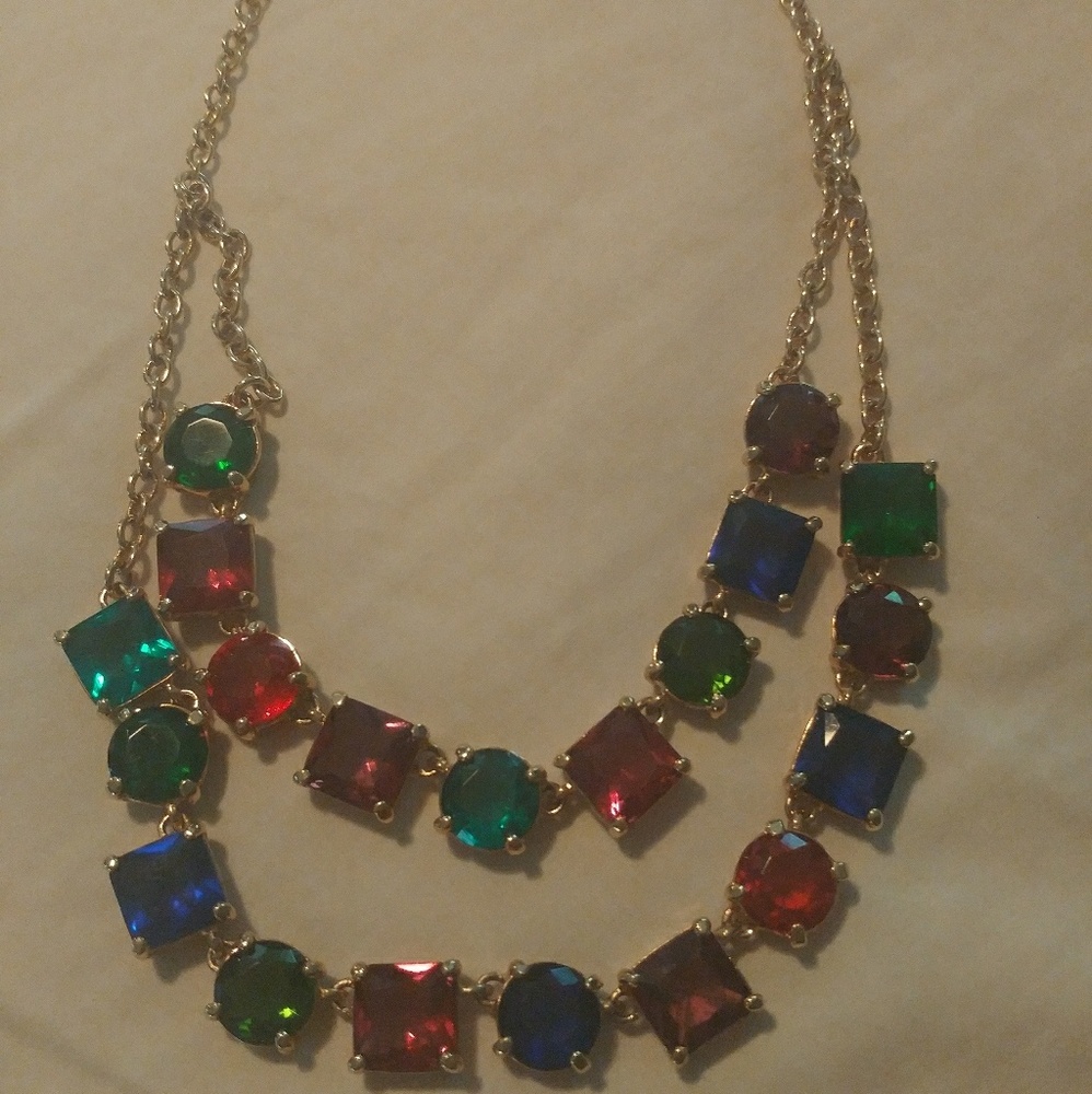 EUC Kate Spade multicolor gemstone necklace
